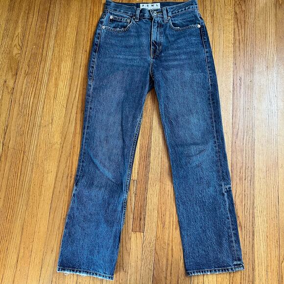 Proenza Schouler PSWL Jeans Womens 24 Cropped Flare Pants Blue - Picture 1 of 10